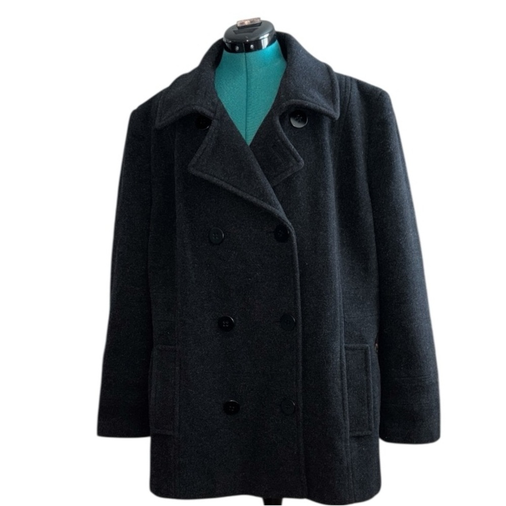 Calvin Klein Women's Wool Peacoat, Color: Charcoal